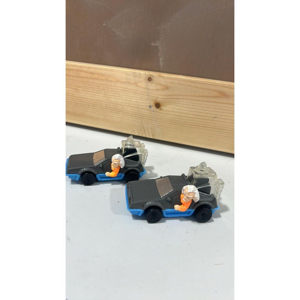 2- 1991 McDonalds  Happy Meal Toys Emmett Brown Back To The Future Time Machine